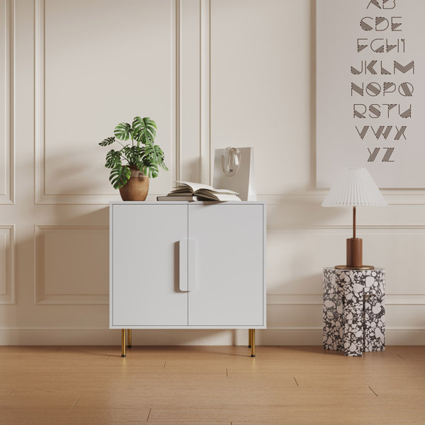 Mercer41 Acelin Modern Storage Cabinets with 2 Doors with Handle for ...